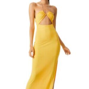 ALICE + OLIVIA Sariya Chain Yellow Maxi Dress Size 0